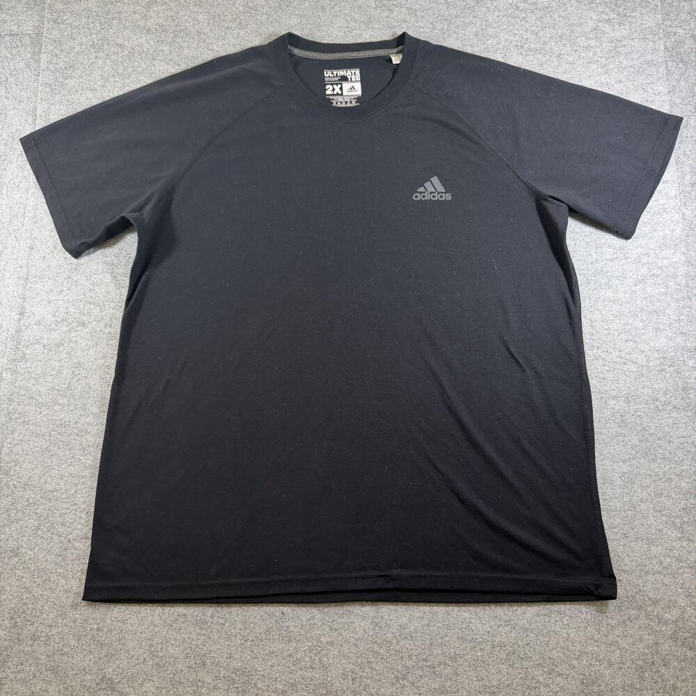 Adidas Climalite Ultimate T Shirt Mens 2XL Black Raglan Lightweight Athletic